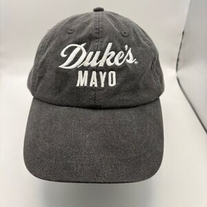 Adams Dukes Mayo Baseball Cap Charcoal Gray Adjustable Leather Strap Hat NEW